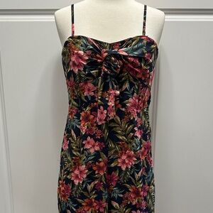 American Eagle Outfitters Floral Jumpsuit - Black and Pink